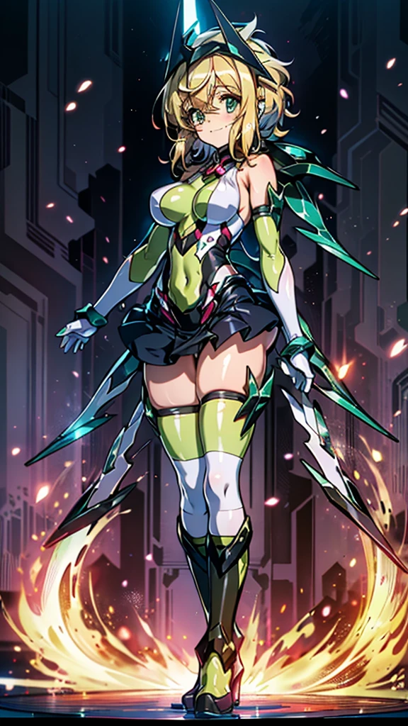 (Extremely detailed CG), (Highest quality),(full body)，(( Spread your legs，Strike a Pose)),1 girl,alone, Akatsuki Kirika，symphogear，Perfect Face,  Glowing Skin, Glowing Skin, Wide Hips,Tight waist,Knee-high boots，Elbow Bag,1 girl, Long Hair, Big Breasts，Thick thighs，sunset，Octane，