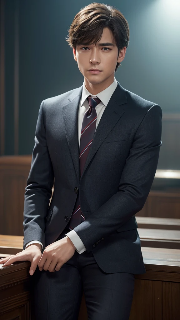 8k， Highest quality、masterpiece、Realistic、Super detailed、photo Realistic、hyperRealistic、Smoother lighting、Improving the lighting quality of movies、Realistic
lighting， Backlight、Brilliant、Improvement of quality、Highest qualityreal
texture skin,
Bright studio、Sitting、suit、business、Age 25、Cool face、short hair、tie、male