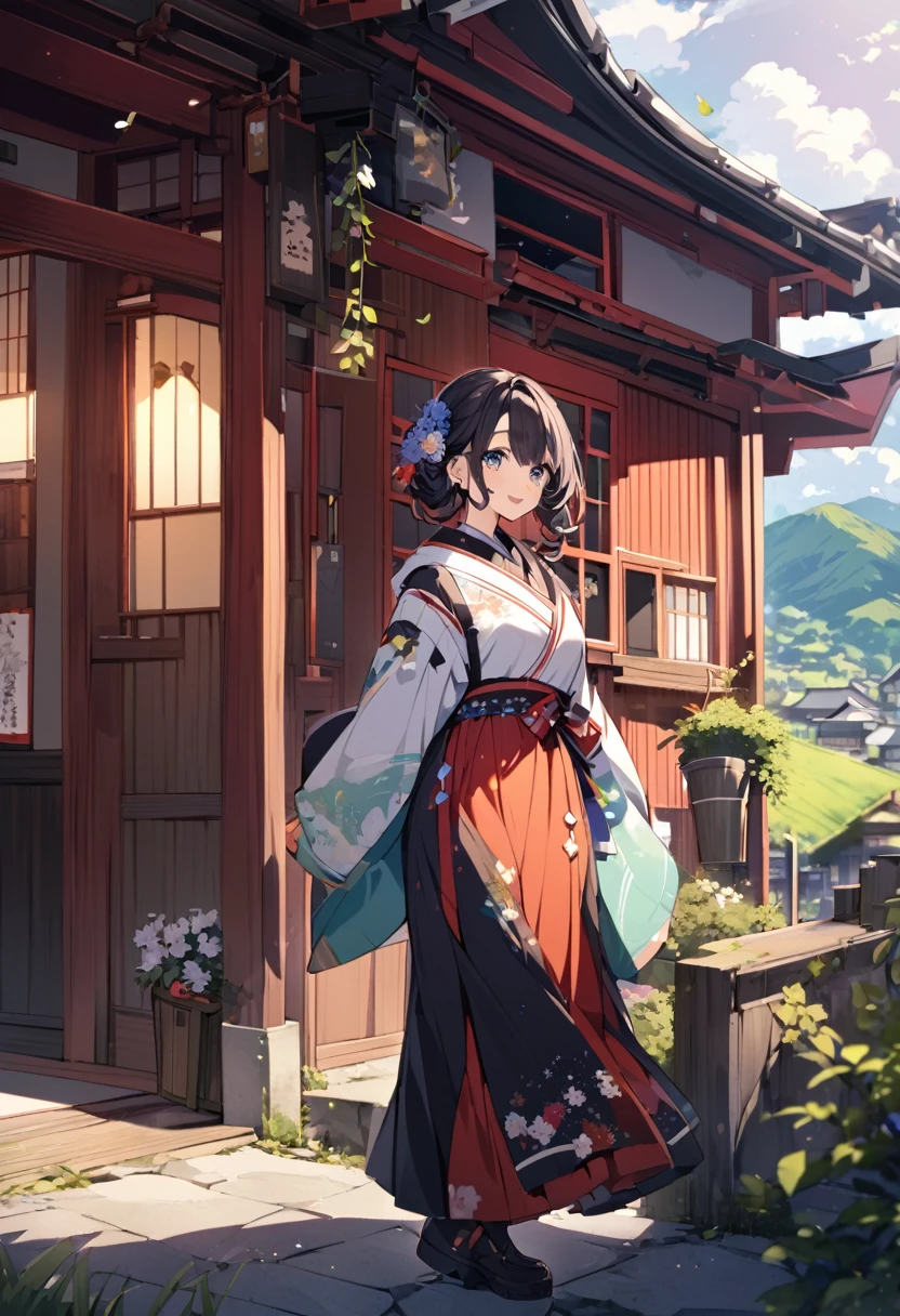 Kyoto Maiko and the scenery vivid beautiful