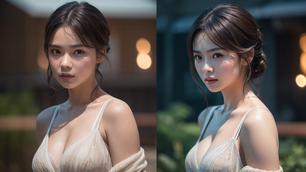 8k, Highest quality、masterpiece、Realistic、Super detailed、photo Realistic、hyperRealistic、Smoother lighting、Improving the lighting quality of movies、Realistic
lighting, Backlight、Brilliant、Improvement of quality、Highest qualityreal
texture skin,
Bright studio、Near future、