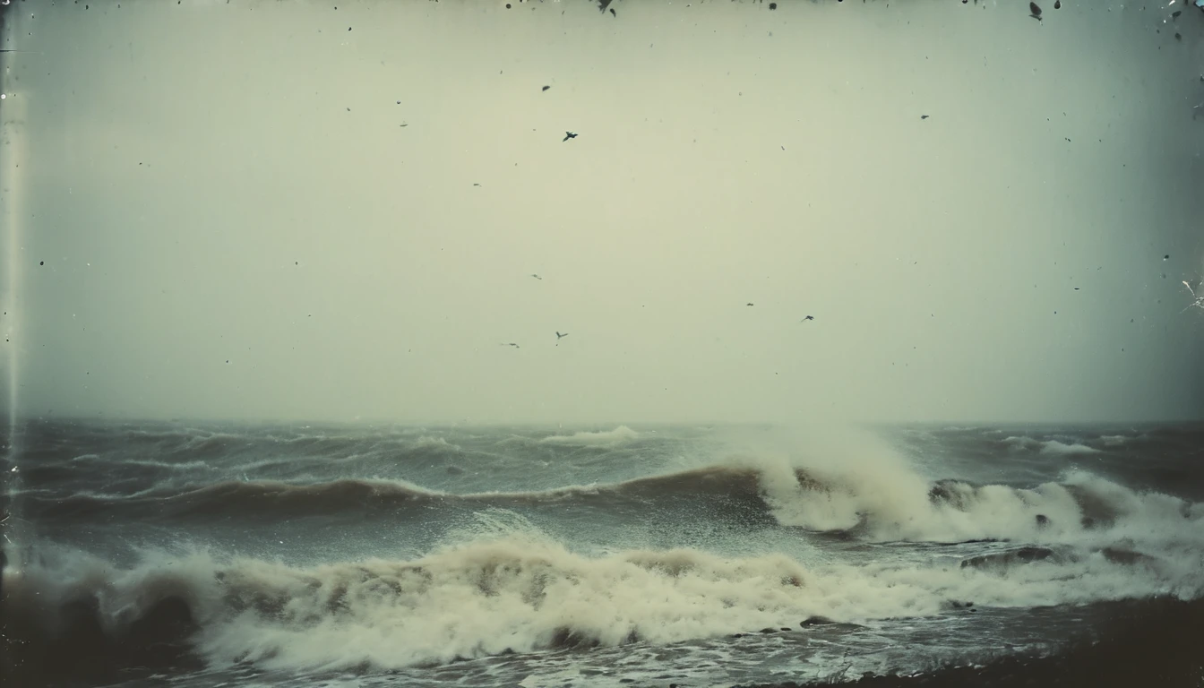 Strong wind ocean