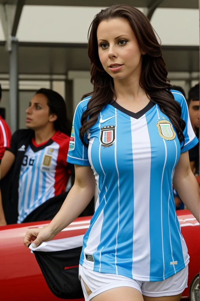 Gianna Michaels with the Argentine soccer team shirt
