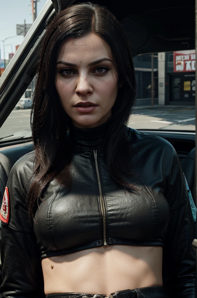 An image of a fearless mafia woman from Grand Theft Auto V