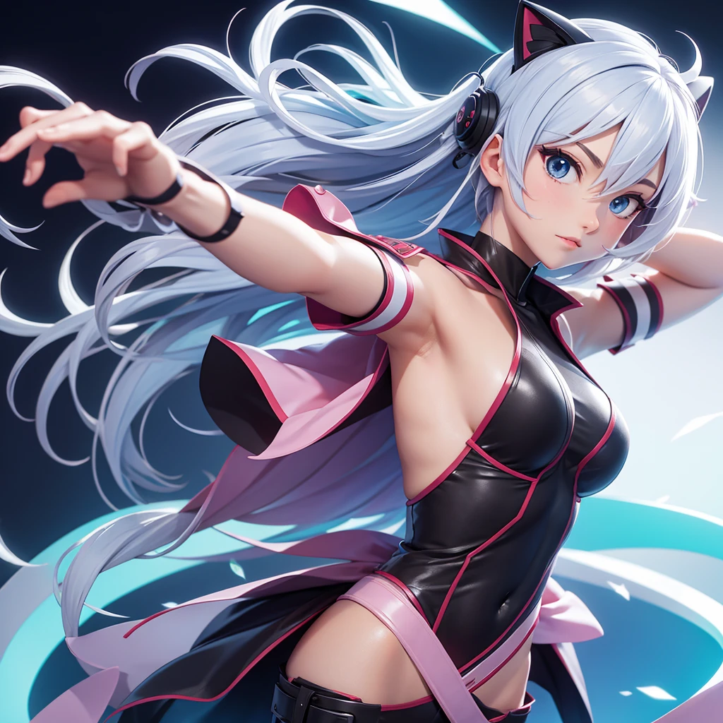 Make me a cool pose anime character