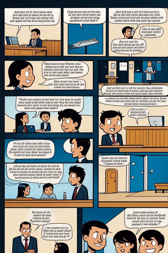 Create a comic with dialogues and questions in English with past simple 