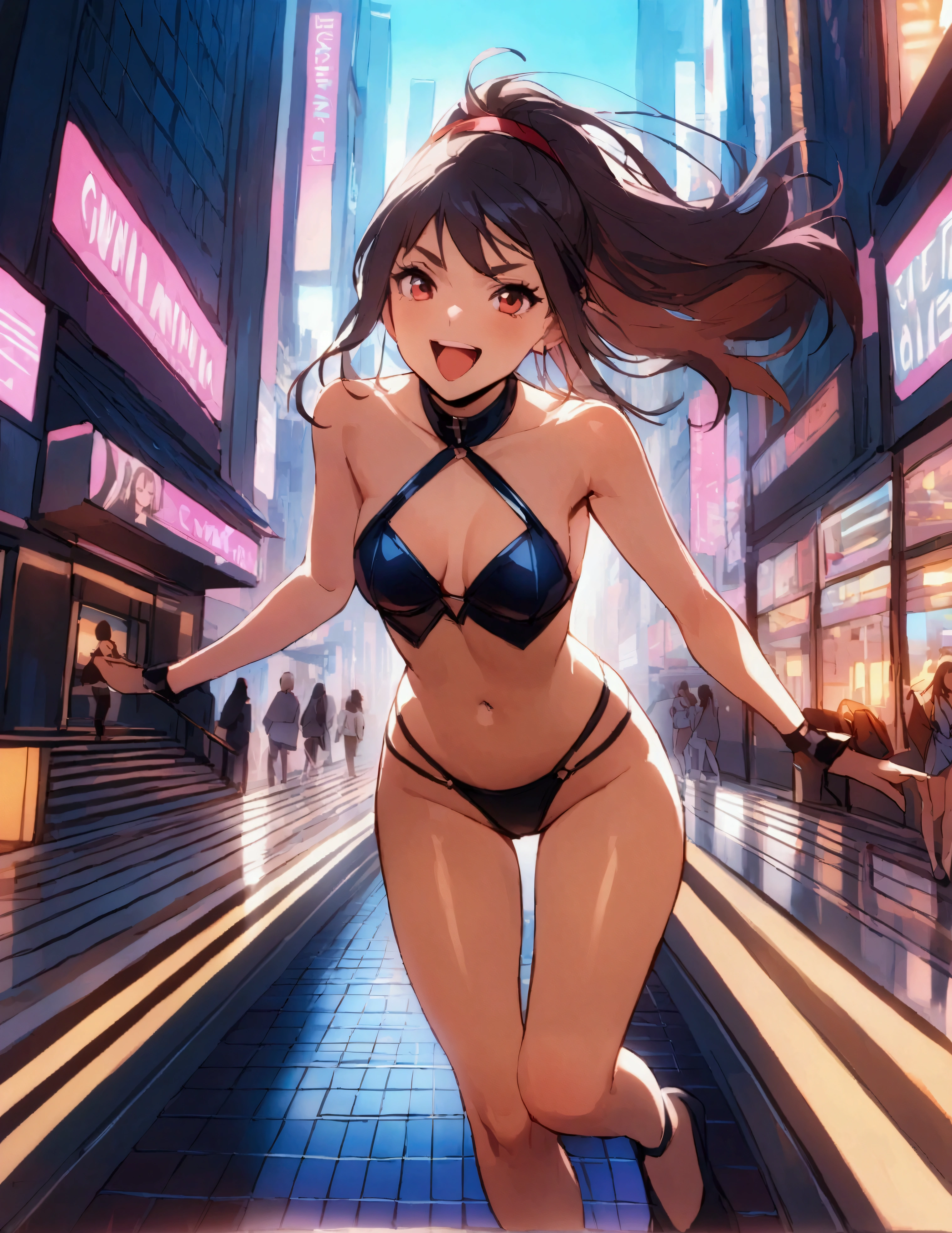 Mila Kunis (age 20, skimpy outfit, having fun and playing around) CyberCity