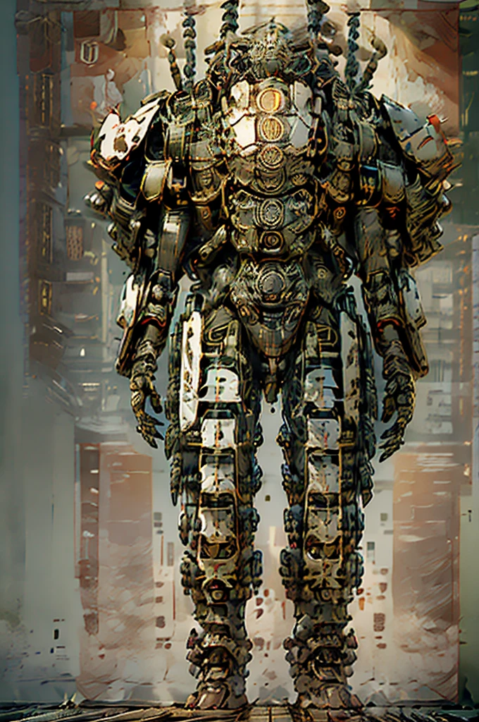 (masterpiece, best quality, ultra-detailed), Shinobi Kage-X1 mecha, 8 meters tall, 15 tons, hybrid-electric propulsion system with silent modules, lightweight composite materials with stealth coating, sleek and agile design, equipped with plasma blades, precision energy blasters, smoke grenade launchers, advanced stealth capabilities, highly agile joints, enhanced sensors for night vision and thermal imaging, standing in a dimly lit urban alleyway, cloaked in shadows, emitting a faint blue glow from its sensors, cyberpunk aesthetic, intricate mechanical details, dynamic pose, cinematic lighting, high-tech environment