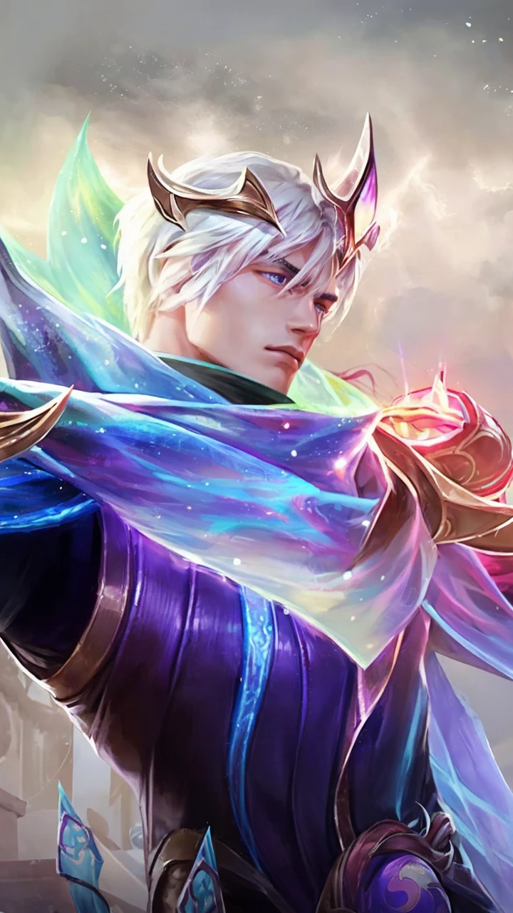 hoang lap, intricate details, tmasterpiece, best quality, High resolution, 8k), One man, young adult, Age 16, handsome, baby face, Handsome, Angle, tall muscular man, broad shoulders, Bun hair, Blue eyes, Fine and detailed eyes face, looking down, (swirlmagic-style:0.7),(whole body:0.7),(Chinese fantasy theme:1.1),The corners of the clothes flutter in the wind, her long black hair also flutters in the wind, Martial artist, dynamic pose, Fighting posture and holding a long whip entangled in lightning, Fingerless gloves, Bracelet, Taoist themed costume, Taoist robe, dark sky and lots of lightning flashes in the background, Swirling floating particles, dynamic composition, atmosphere mysterious oriental medieval, depth of field, vfx。