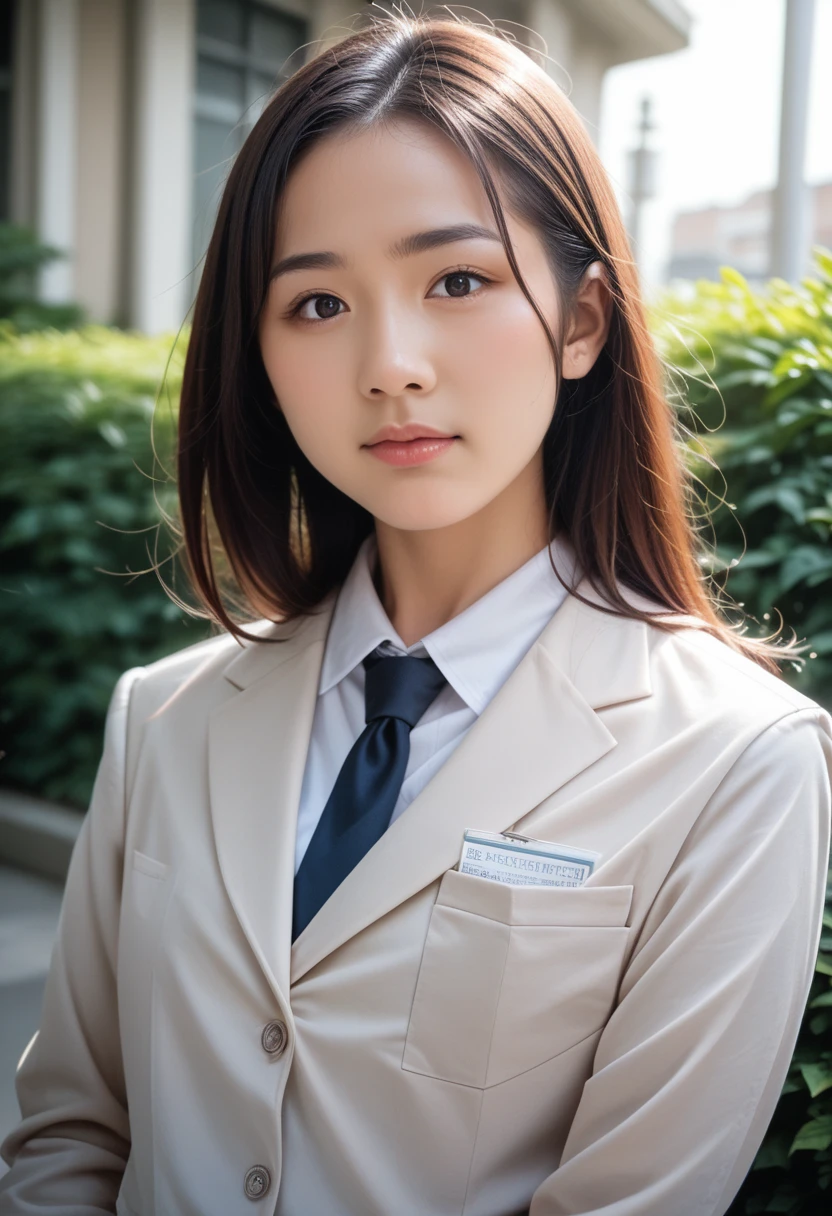 8k, raw photo, best quality, masterpiece, realistic, photo realistic, clear, professional lighting, beautiful face, best quality,ultra high res, realistic japanese beautiful, Super detailed, 1girl, outdoor, wide shot