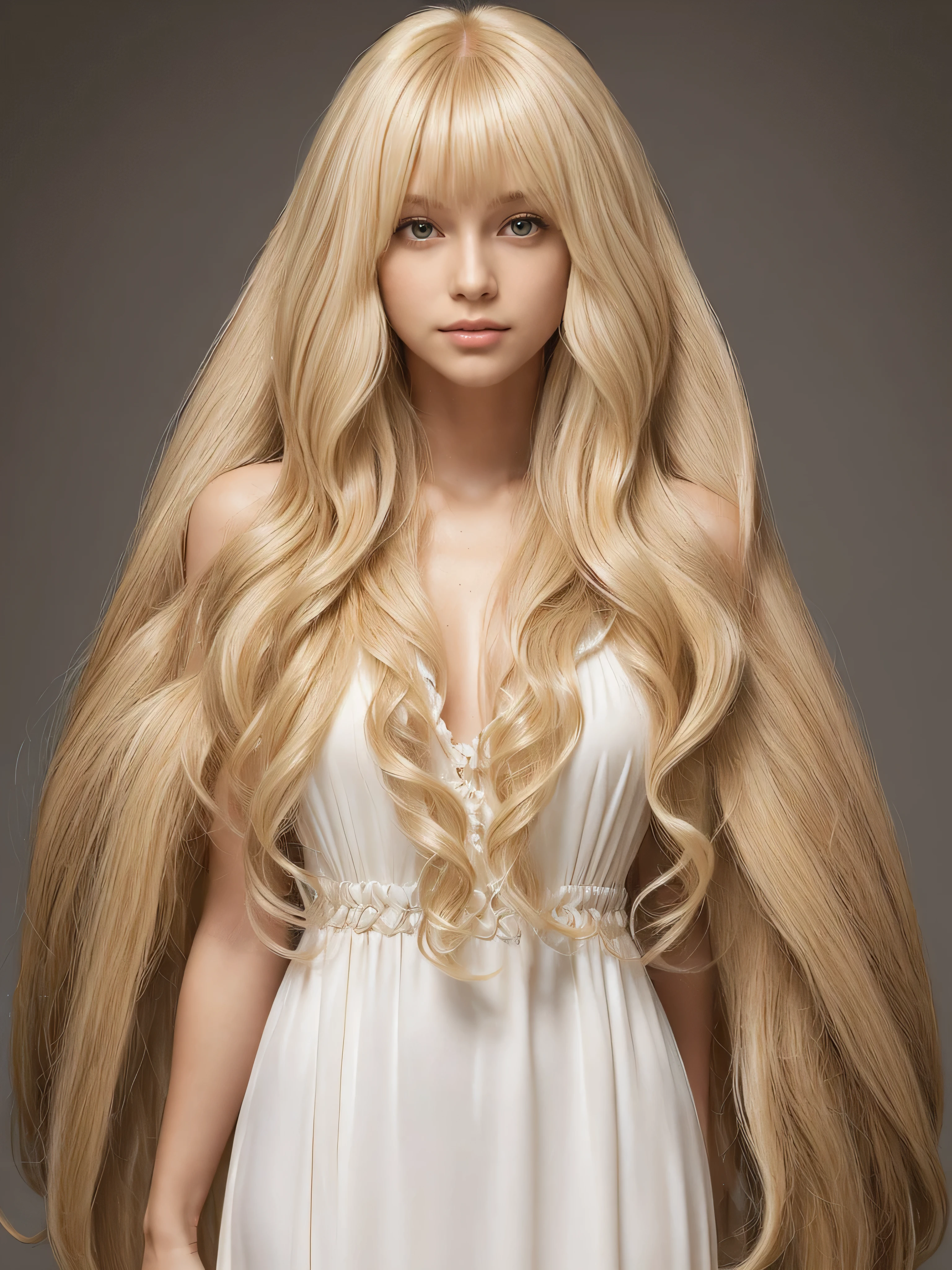 (Pure white wall background:1.8. Upper body photo from the knees up) ((Random poses showing off as much of her dress, back and hair as possible:1.5)) ((Her hair is incredibly straight:1.5)) ((Beautiful model with long blonde hair, girl with super length Hair, extremely length Hair, extra length Hair, very long, Flowing Hair, very length Hair, length Hair girl, very long, Flowing blonde hair, length Hair windy, very longBlonde Hair, length, Flowing Hair, length and or curly hair, with length Hair, length Hair!!!! Her highest quality hair is long and 真っ直ぐ or curly hair very long, best quality blonde, length hair in the center, Highest quality long Straight or curly hair, length, Straight or curly hair, beautiful, High quality blonde hair, length and Blonde Hair highest quality Straight or curly hair, length Hair, length and Straight or curly hair, highest quality Blonde Hair, Perfect silky Straight or curly hair of the highest quality, Straight or curly hair, highest quality Blonde Hair, length Blonde Hair Straight or curly hair, length, Light blonde hair Her hair is long and Straight or curly hair, very longBlonde Hair, length hair in the center, length Straight or curly hair, length, Straight or curly hair, beautiful hair of the highest quality, length Hair, length, Straight or curly hair Blonde Hair , length and free Straight or curly hair Blonde Hair, Straight or curly hair Blonde Hair)) (Her bangs are perfect.:1.3) (France's most beautiful 24-year-old hair model) ((highest quality)), ((masterpiece)), (family friendly) (Get used to it) Perfect Face (Her skin is a typical French complexion...、And very detailed) (Big Breasts) (She is wearing a gorgeous light blue princess dress:1.5) (She has a beautiful French face and a typical French figure...., Narrow eyes) (She has perfect beautiful makeup and face Lipstick is light red A solid eyeliner) ((Rich 1.4)) (Extremely detailed 8K) (Ultra-fine skin texture 1.4) (current, Vibrant:1.4), double eyelid Sharp focus:1.2、Beautiful woman:1.4 Dynamic Lighting (Genuine RAW photos taken by professional phot