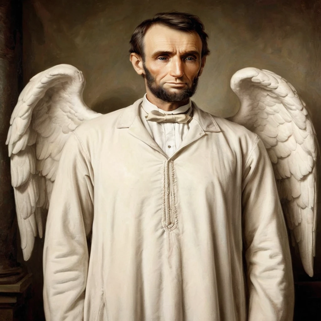 1920s angelic muscular Abraham Lincoln, jlby-xl