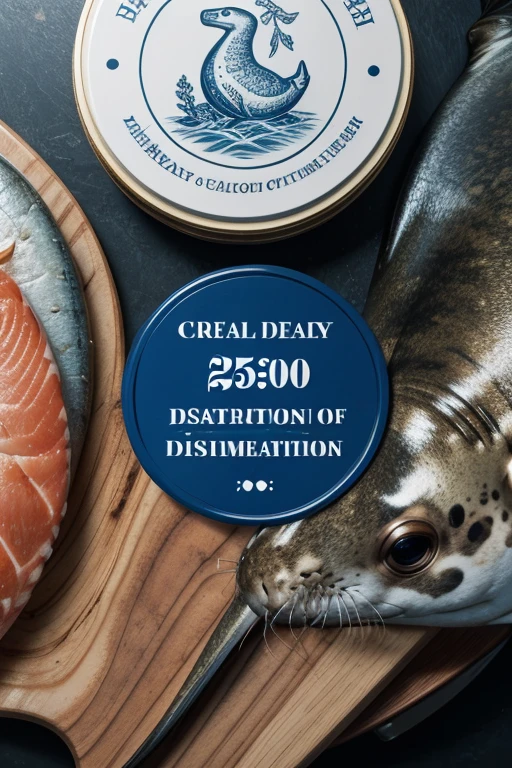 Create seal of 25 years of fish and seafood distribution tradition