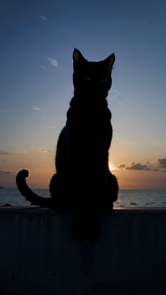 cat silhouette for wallpaper