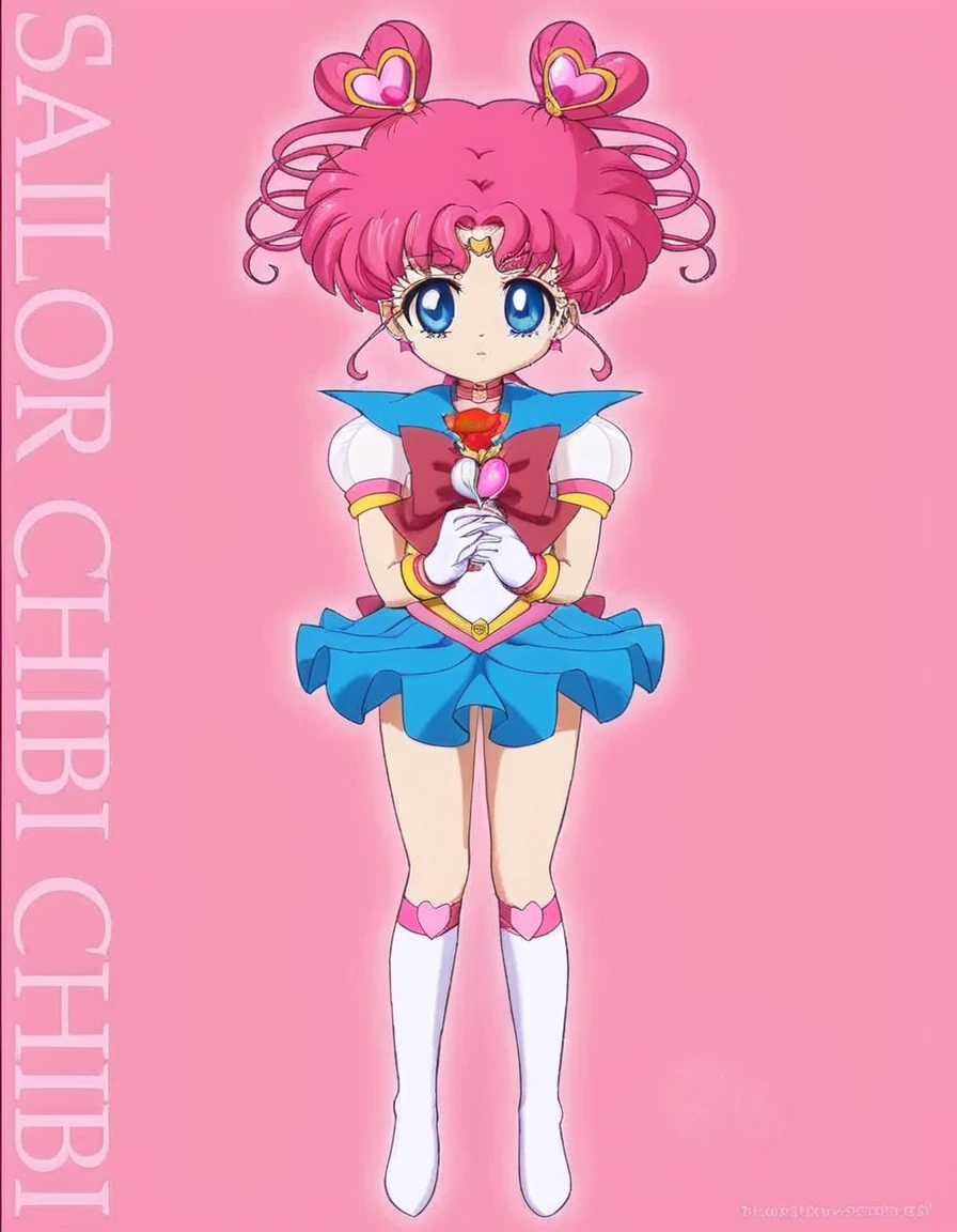 masterpiece, best quality, absurdres, perfect antomy, 1girl, solo, SMMoon, 1990s \(style\), sailor chibi moon pink hair, pink pupils eyes, climbing the stairs up, close-up, smile, cowboy shot, sailor senshi uniform pink, pink sailor collar, Pink pleated skirt, elbow gloves, in back pose, show her booty, backwards, no thong on big booty, full body, aausagi, close-up booty, POINT OF VIEW DOWN TO UP, ( NO THONG ) BIG BOOTY, Voyeur Upskirt Thong (twintails hairstyle)