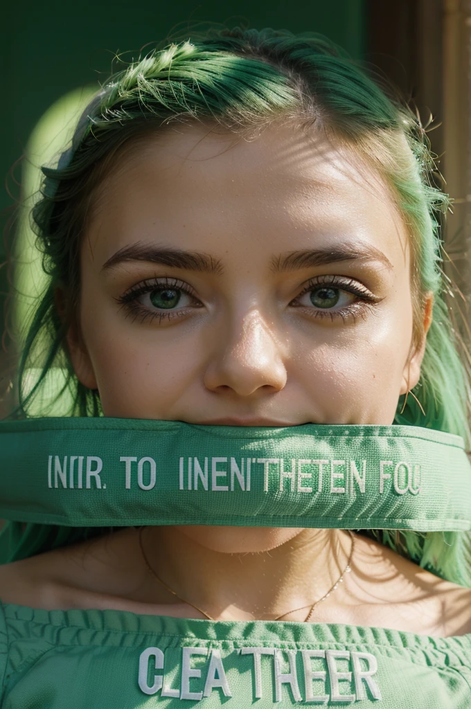 make me a unique and interesting "portfolio" text in pastel green