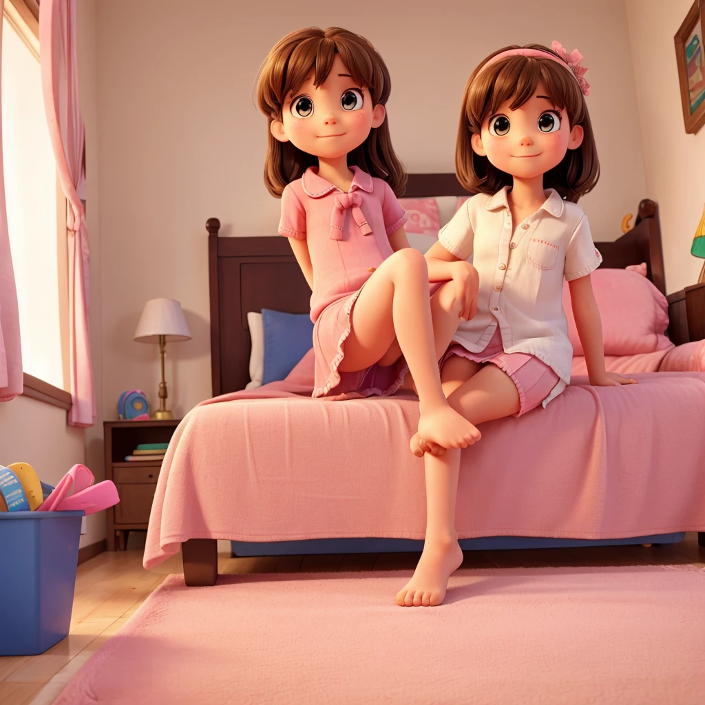 7 girl showing her feet
