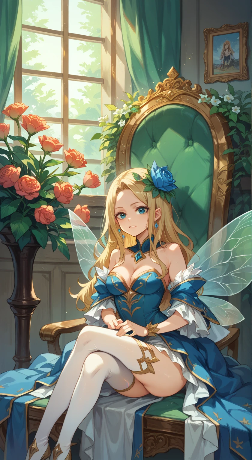 (best pictures , Masterpiece , woman , fairy tale ) woman , Sitting on the ordination flower