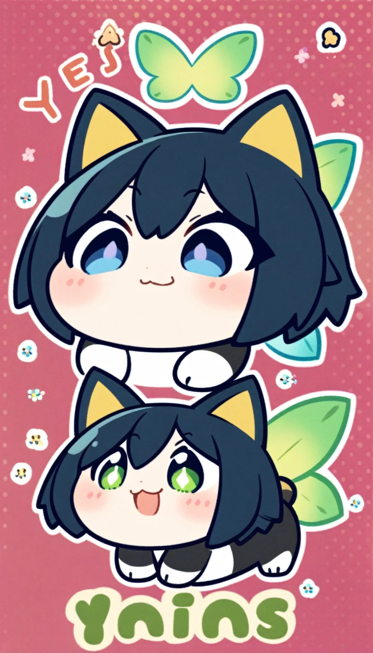 fairy girl, morgana, default pose neutral expression, shady, green fairy, smol, cute chibi, kawaii, happy, yes, smirking, cocky 