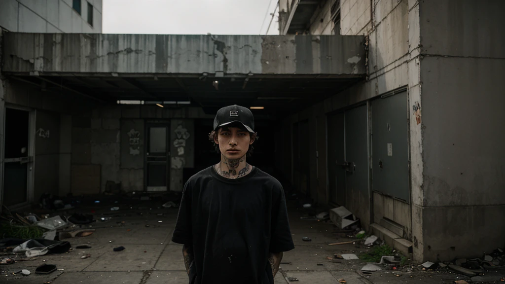 03 20 year old man, street thug, abandoned building, dark and scary