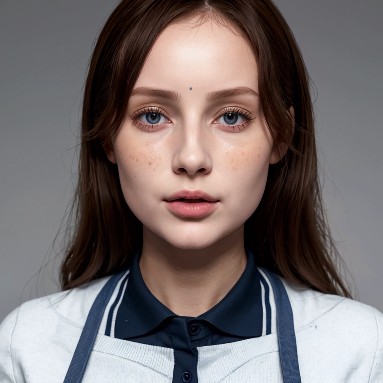 femme de 25 ans, trentenaire, ((Dans la classe)), ((uniforme scolaire)), photo brute, (photoRéaliste: 1.37, Réaliste), fonds d&#39;écran CG 8K unifiés très détaillés, 1fille, (((corps parfait: 1.1)), (seins moyens: 1.2), Regarder le spectateur, (((Directement de face)))), (Skin QG:1.2, peau brillante), 8k euh, Reflex numérique, éclairage doux, haute qualité, grain de film, Fujifilm XT3, ((tout le corps:  0.8)), (Éclairage professionnel:1.4) , AVATAR 3D