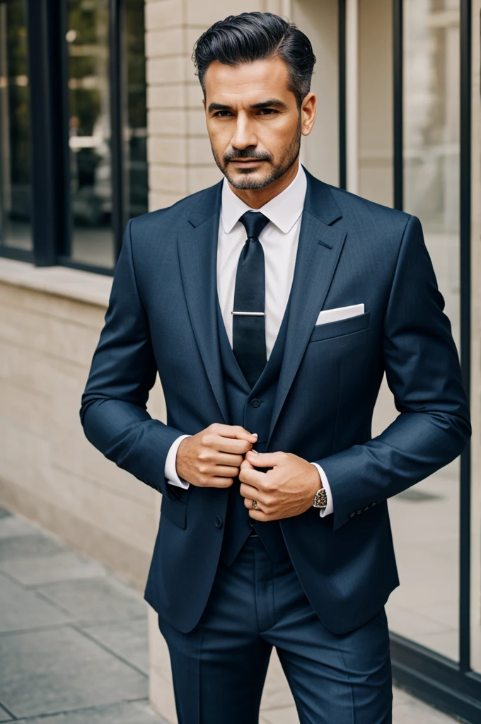 Mature man wearing formal suit