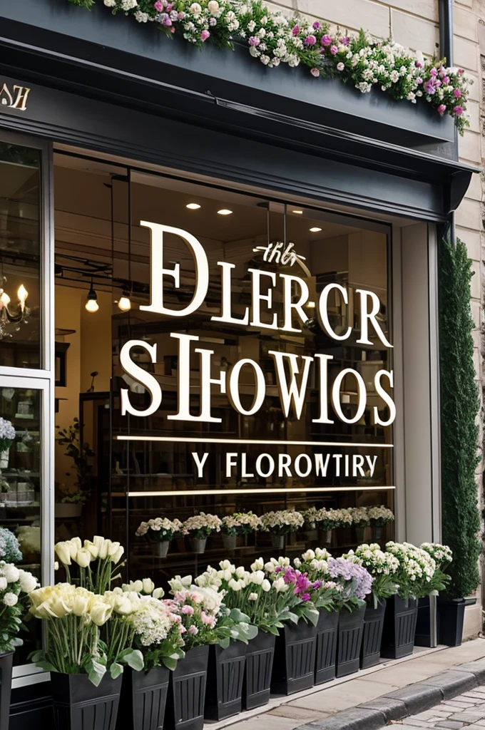 Elegant logo for a flower shop