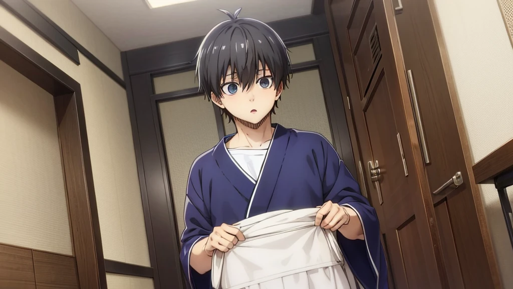 (masterpiece), best quality, expressive eyes, perfect face, cute anime boy, shota, cute, anime cutscene, siblings, domestic, kimono, big home