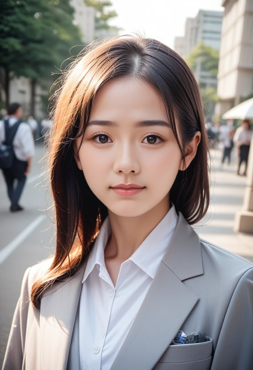 8k, raw photo, best quality, masterpiece, realistic, photo realistic, clear, professional lighting, beautiful face, best quality,ultra high res, realistic japanese beautiful, Super detailed, 1girl, outdoor, establishing shot
