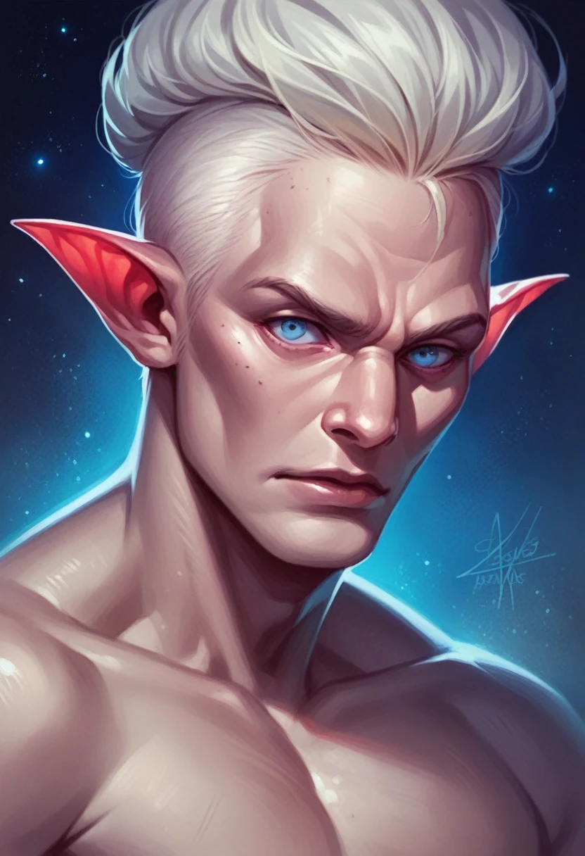 realistic chaotic blue space wizards with demons