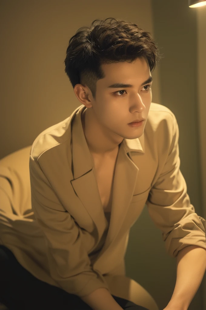 Best Quality,Masterpiece,Ultra High Resolution,(Realisticity:1.4),Original Photo,Cinematic Lighting,
1boy,upper body,