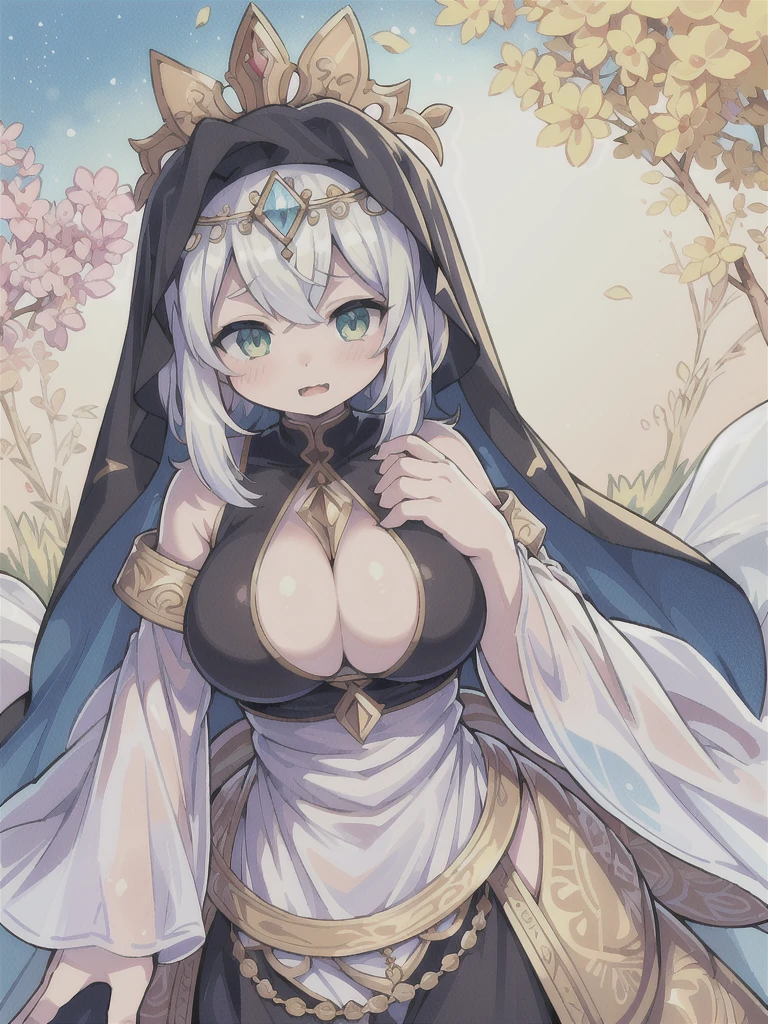 Highest quality, 8k, (One girl:1.3),(((Big Tits:1.1))), (Colorful illustrations:1.4), (masterpiece, Highest quality, Highest quality, Official Art), Very detailed, Most detailed, (Super detailed), ((Very delicate and beautiful)), ((fortune tellerの服, Veil at the mouth)), ((fortune teller)), ((Crystal Jade)), (Veil at the mouth), ((During fortune-telling))