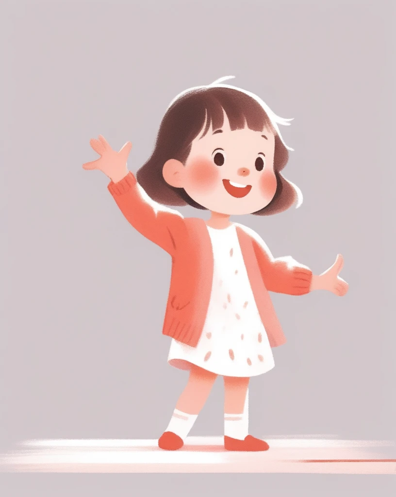 children's picture books,crayon paintings,blush,white background,simple background,(t-pose)