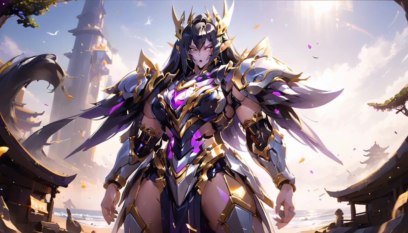 穿着纱丽的女人Strike a pose拍照, Ancient Goddess, Traditional Beauty, if, Beautiful goddess, Gorgeous role-playing, high, Beautiful young girl, Beautiful woman, 华丽Beautiful woman, Complex clothing,Chinese aesthetics, Beautiful Asian girl, Extremely detailed shot of the goddess, Jaw-dropping beauty, Big breasts deep neckline sexy belly button(butt), (bedroom), (Sexy Girls), masterpiece, best quality, 1 girl, Bangs, blush, Chest, clavicle, Eyebrows visible through hair, (Gradient purple gold hair), Jewelry, Long hair, Looking at the audience, Bright Eyes, ring, (solitary), illustration, fashionable, miss, Strike a pose, background, element, confident, Express, Accessories, majestic, striking, key point, Dynamic poses, ((plump)), (black))Woman in transparent dress,Viewer,(((Full breasts, Keeley University))),Slim waist,(Navel exposed,Bare waist), Long hair, extreme detailed details, Detailed fantasy art, Stunning character art, Beautiful and exquisite character art, Beautiful transparent dress, Very detailed, Large Breasts,饱满Chest,Golden ratio figure,Perfect body,Ultra wide-angle shooting,Full body shot,Body close-up,Full body shot,Wearing a pleated tulle skirt,柔和动漫illustration, 柔和的深色background,Fujifilm XT3 Clear focus, f 5.6, High Detail, Clear focus, Dramatic, (Wearing openwork clothing), (Looking at the audience:1.8), (Natural light), (Tempting)translucent, Good velvet quality, Compared, Divine Light,, Silver hair, 天空background, Absolute Strength,Female Shinmei,Girl in sexy silk,,Large Breasts,饱满Chest,Golden ratio figure,Perfect body,Ultra wide-angle shooting,Full body shot,Body close-up,Full body shot, Wearing a tulle dress, Model shooting style, Large Breasts,饱满Chest,Golden ratio figure,Perfect body,(Extremely detailed CG 8k wallpaper unit), The most beautiful artistic photos in the world, , 8K Ultra HD, ) on the beach,Lazy gesture,Charming and seductive expression,best quality,masterpiece,Ultra-high resolution,(Practical:1.4),original photo,Ultra-high resolution