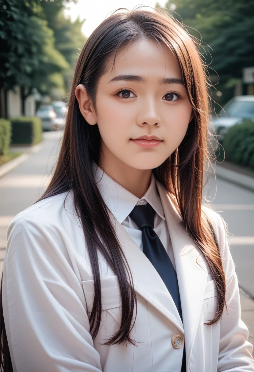 8k, raw photo, best quality, masterpiece, realistic, photo realistic, clear, professional lighting, beautiful face, best quality,ultra high res, realistic japanese beautiful, Super detailed, 1girl, outdoor, extreme long shot