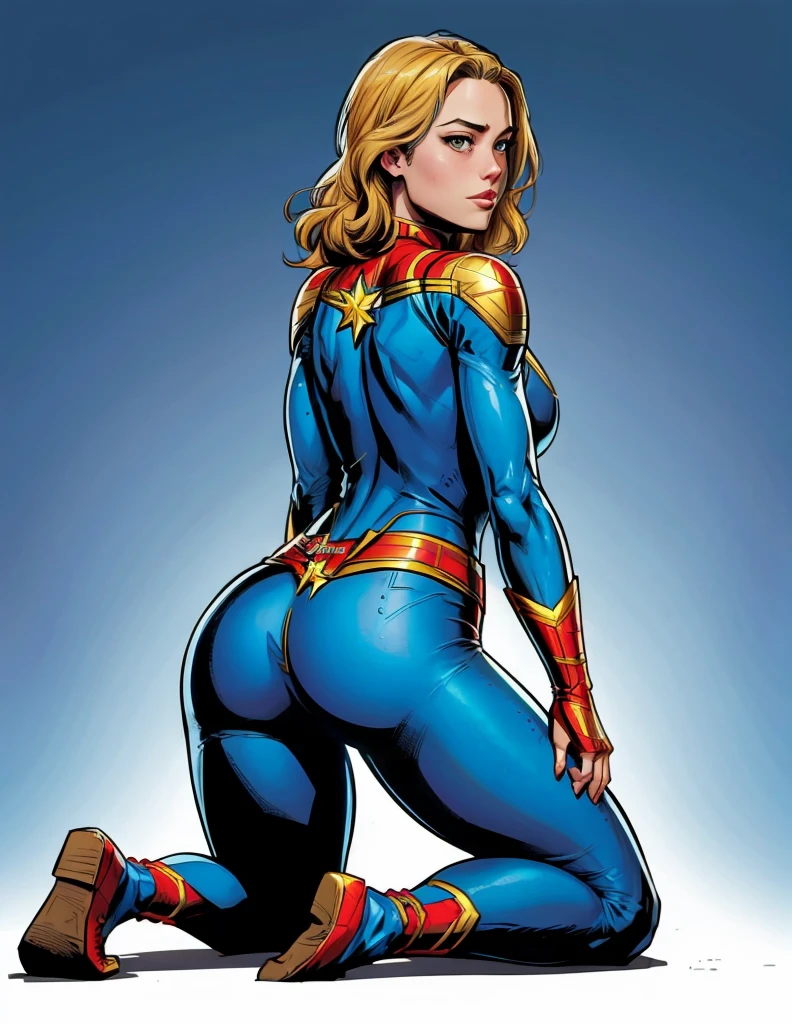 a girl, Brie Larson plays Captain Marvel