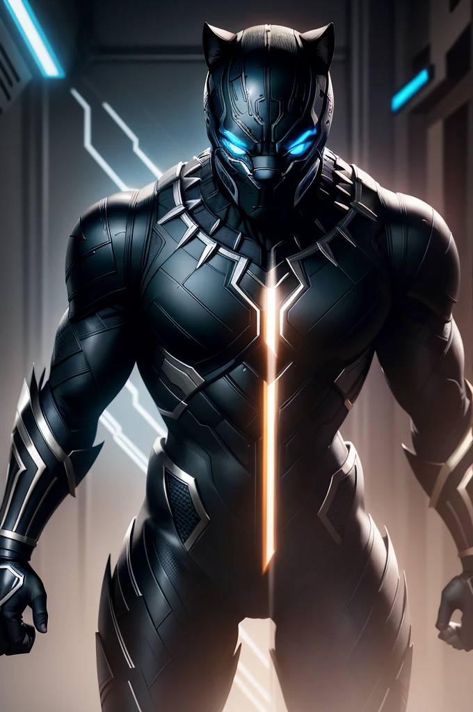 "Black panther,The most realistic CG quality,Extreme detail,Heroes of the night,Shimmers with a metallic sheen,Hot action scenes,A symbol that blends technology and power,Brilliant energy glow,Mecha flying by whistling,The interface for holographic projection,The final battle before dawn。"