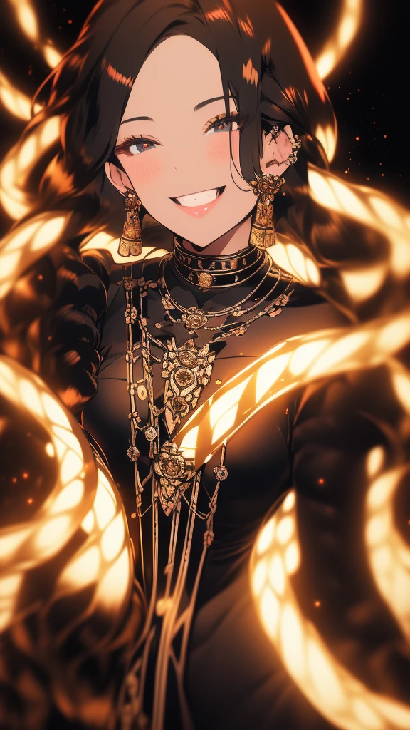 Beautiful lady with Dark amoled background ultra sharp 4k hd
