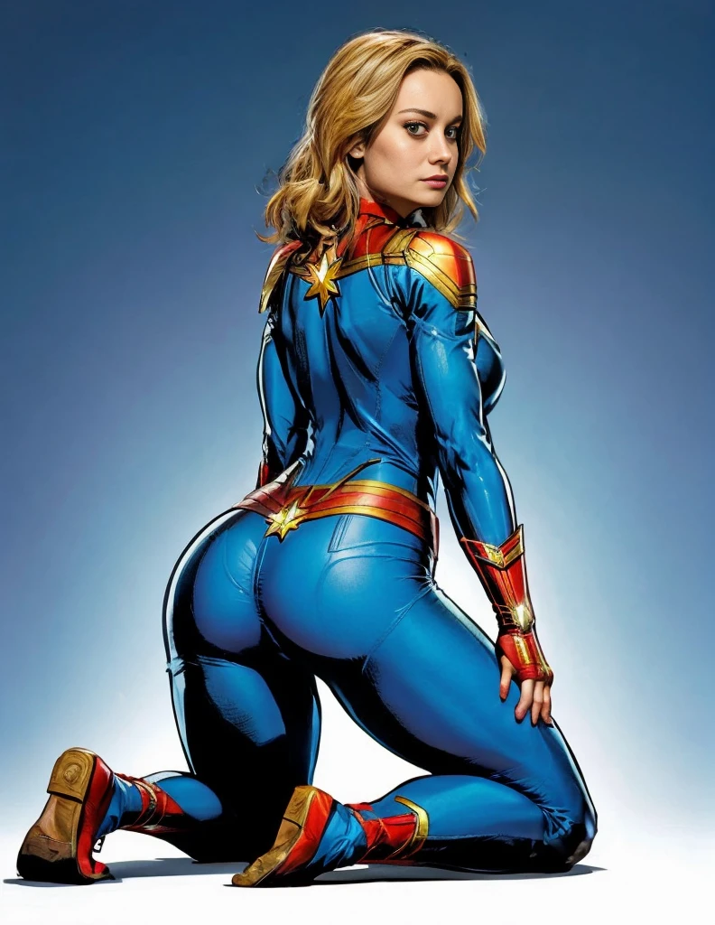 a girl, Brie Larson plays Captain Marvel