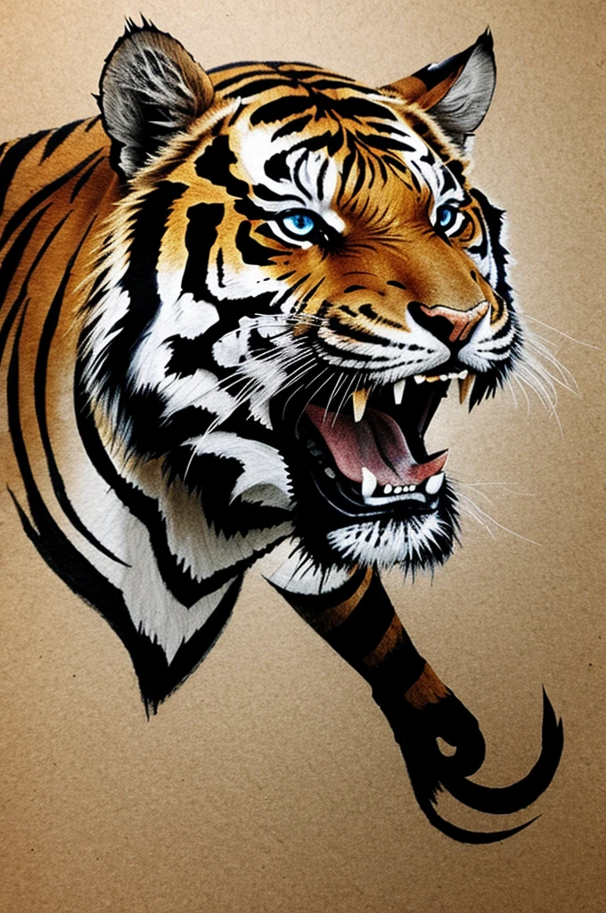 metal tiger sketch