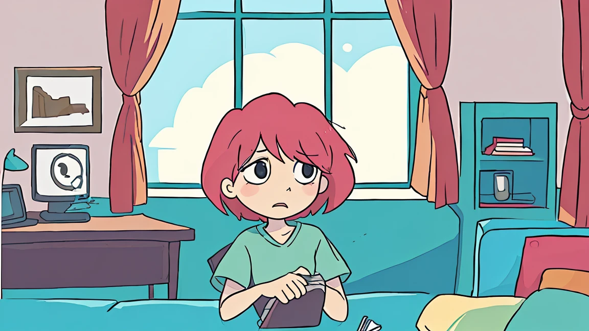 Cartoon style, several different windows