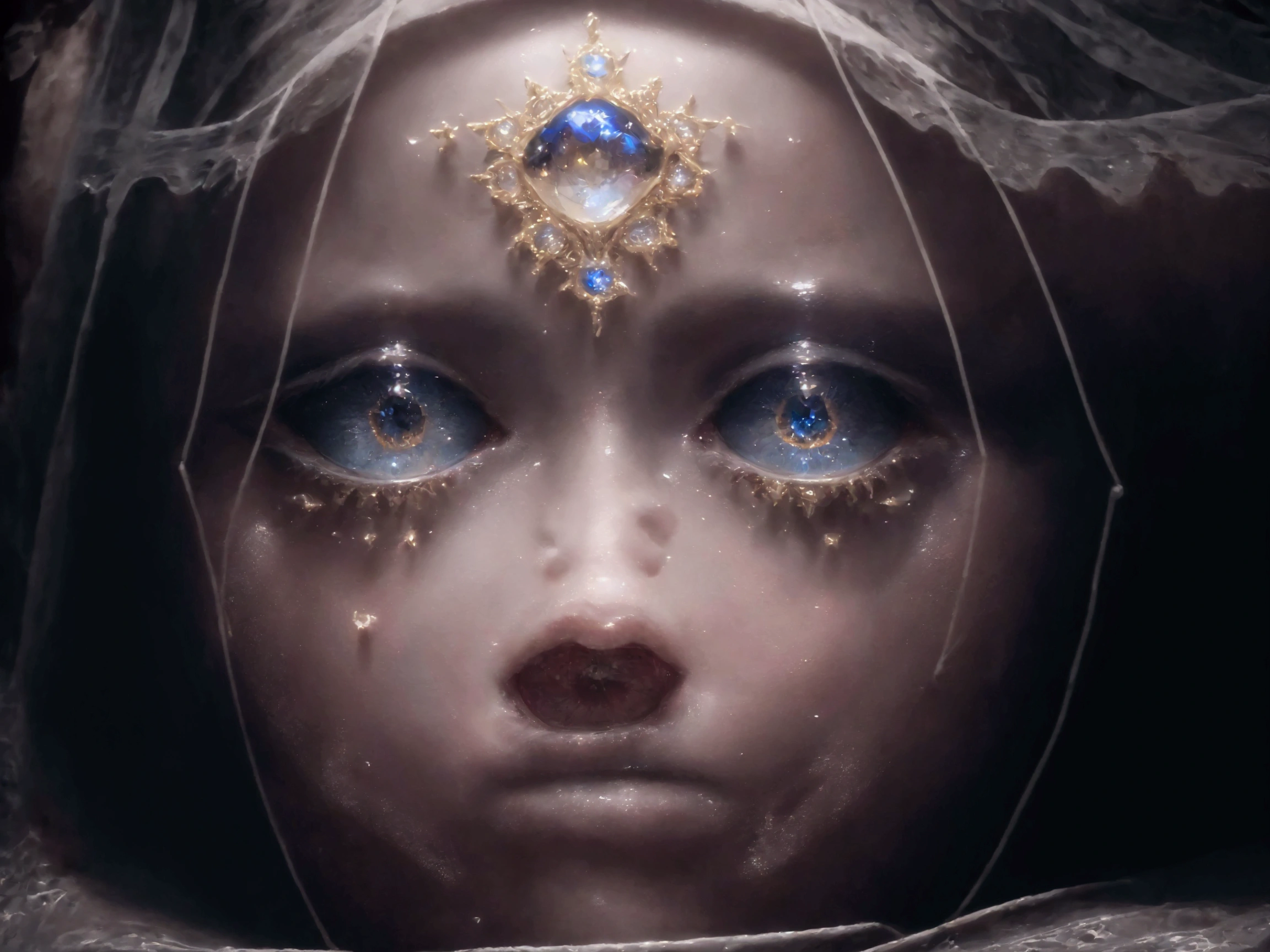 girl with a worried look, looking at the heavenly reflection, beautiful detailed eyes, beautiful detailed lips, extremely detailed face and facial features, long eyelashes, middle: oil painting, intricate celestial pattern, dramatic lighting, moody atmosphere, (Best quality,4K,8 K,a high resolution,masterpiece:1.2),ultra detailed,(realistic,photorealistic,photo-realistic:1.37),cinematic composition, dramatic lighting светотеней, bright colors, glowing celestial elements