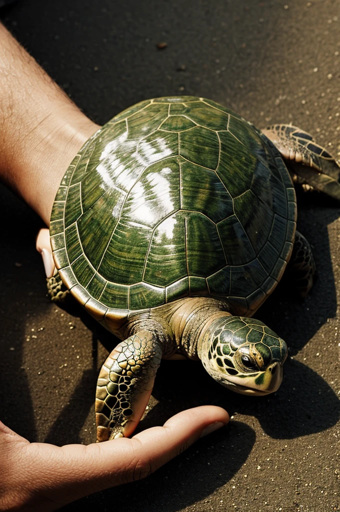 A turtle in my hand art