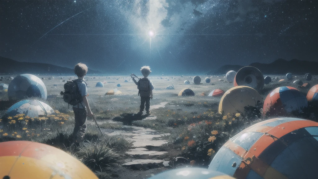 Summer vacation, Secret Base, Absurd, High resolution, Super detailed, (1 little boy:1.3),
Break Lomography, Analogue photography, Vibrant colors, Soft Focus, Light leakage, Dreamy atmosphere, Experimental charm, Nostalgic Charm BREAK Color Field Painting, large colored bands, abstract expressionism, Bold colors, Emotional impact, Atmospheric Depth, Minimalist Approach BREAK
, Space Exploration, Celestial Bodies, Astronomical phenomena, Scientific discoveries, otherworldly wonders