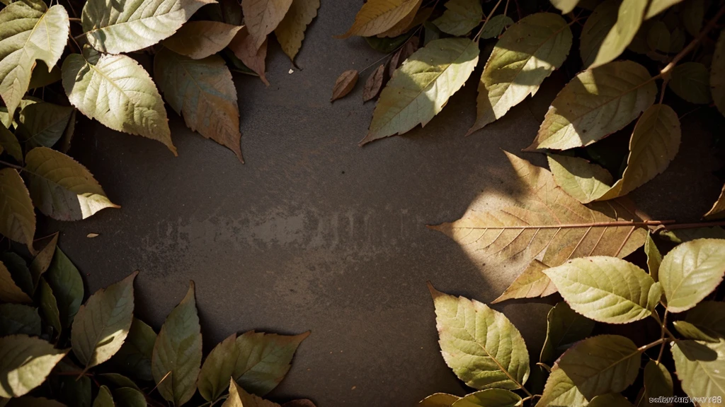 Leaves beautifull, background texture and detail, no people or faces, flat lay composition, high resolution photography, wide angle, shot in the style of Canon EOS5D Mark III camera --ar 85:128 --v 6.0 --style raw