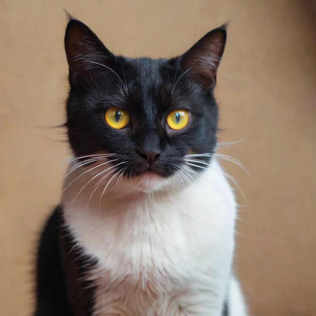 An animated meme image featuring a black cat engaging in a variety of random actions and displaying a wide range of facial expressions with vivid emotions. The cat’s sleek fur and bright eyes are detailed, showing its playful and mischievous nature. Each frame captures different scenarios: the cat pouncing, making exaggerated faces, reacting dramatically, and interacting with various objects. The background changes subtly, providing context to each action while keeping the focus on the cat’s expressive and humorous antics. The overall style is lively and captivating, filled with dynamic motion and comedic effect.