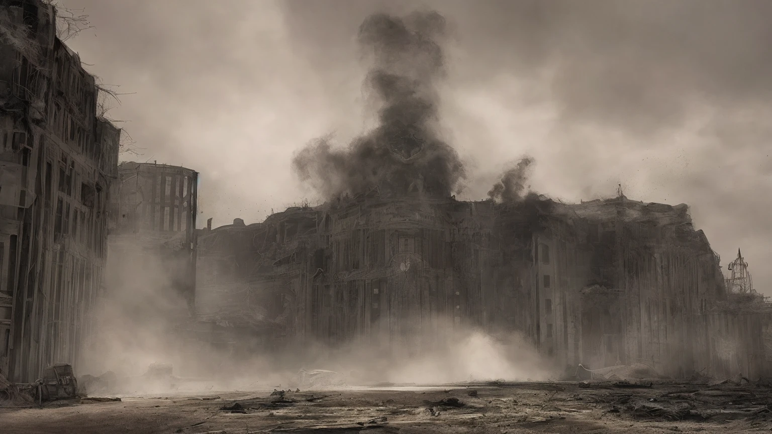 cinematic film, Realistic photograph,
In a horror-themed setting, a massive, oversized eldritch stele, towering 20 storeys high, is covered in bas-relief depicting demonic pain and suffering, along with unholy glyphs. Smoke billows from a blasphemous portal to hell at the stele's base, casting an eerie glow. This colossal structure pierces through a gigantic hole in a major downtown street, surrounded by broken asphalt and rubble. A dust cloud swirls around its base, and cars are scattered around, caught in the chaos.
The scene is set at night, amplifying the dark and spooky atmosphere. The extreme wide-angle lens captures the vastness of the stele, while the hero angle emphasizes its ominous presence. The entire scene is shrouded in a mood of suspense and grimness, with every detail rendered in high detail, enhancing the unsettling and eerie feel of this otherworldly horror.
,shallow depth of field, vignette, highly detailed, high budget, bokeh, cinemascope, moody, epic, gorgeous, film grain, grainy,