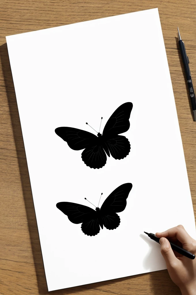 Dessin d’un papillon en minimaliste