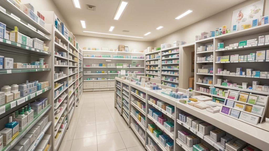 create a pharmacy with light colors 