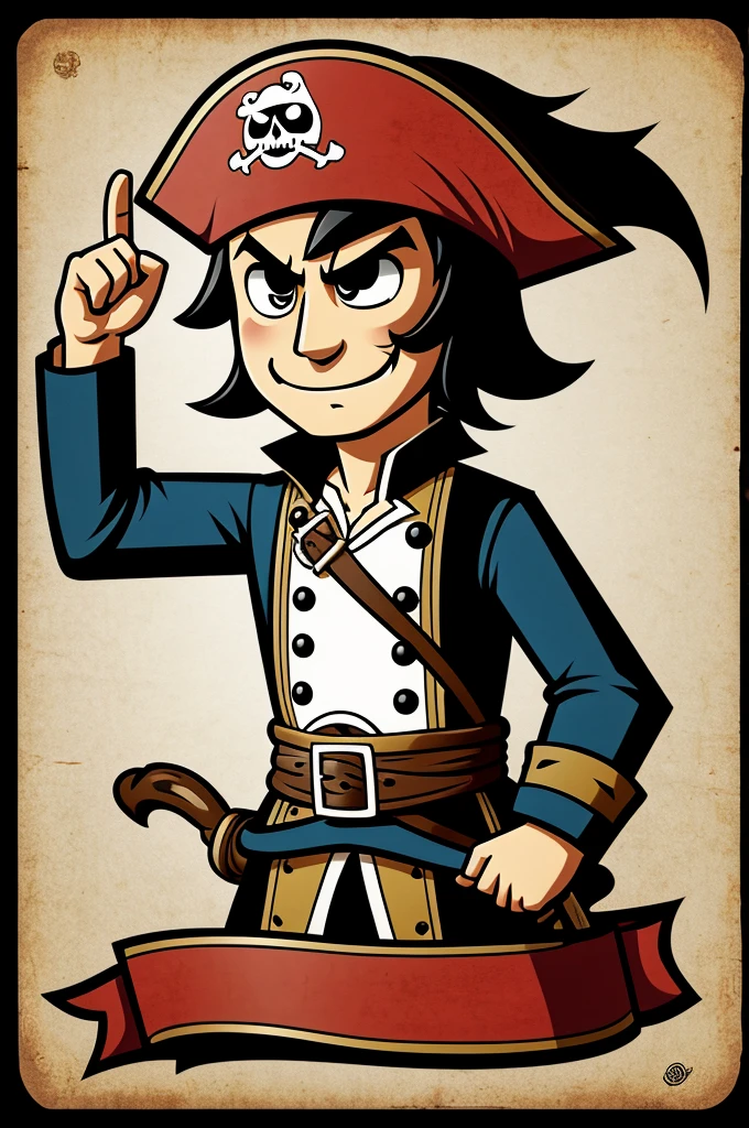 Pirate rubber hose art style