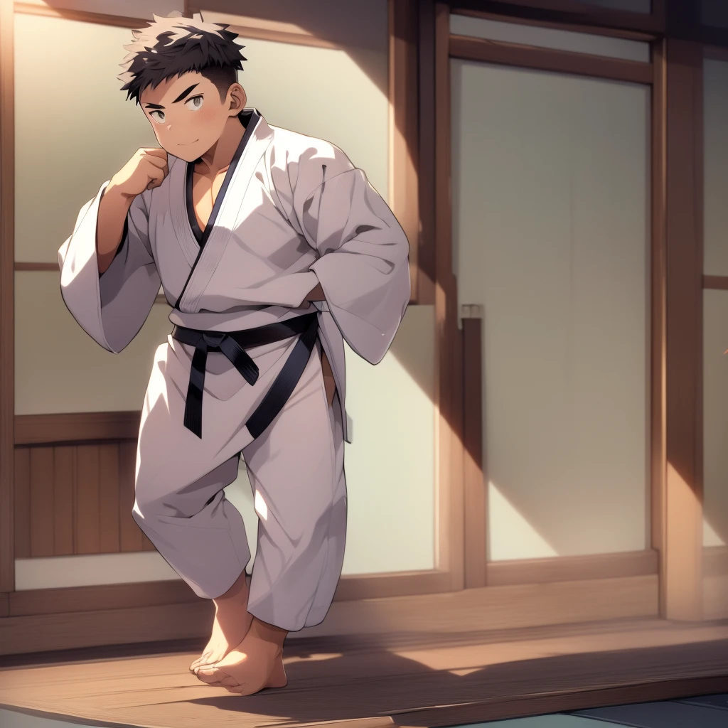 (Masterpiece), (Best Quality), ((Highly Detailed)) Boy with his hand on the glass, wearing a collar, full body, 4k, 8k, anime style --niji 6